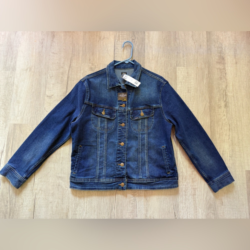 NEW! Women’s LEE Compass Jean Jacket Button Down Heavy Size XL W Pockets
